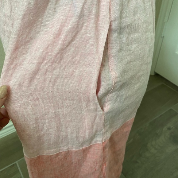 Cynthia Rowley pink and blue striped linen dress - Picture 4 of 5